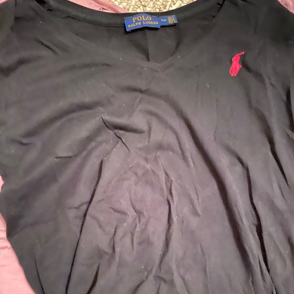 Long sleeve polo top